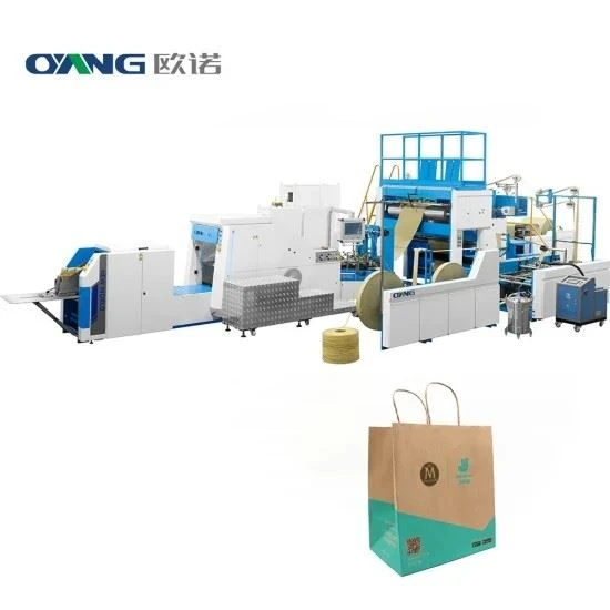 Shopping Bags Making Machine Paper Bag Making Machine Square Bottom Paper Bag With Handle